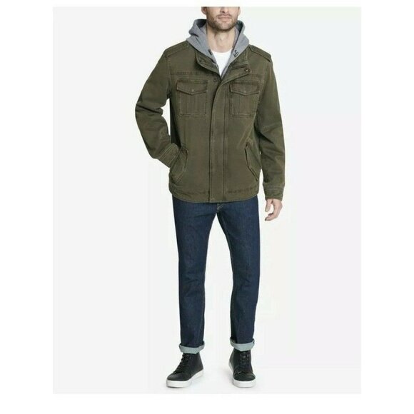 Levi's Sherpa Lined Two Pocket‎ Hooded Trucker Jacket $225 Size S # 5B 1559 NEW - Picture 1 of 12